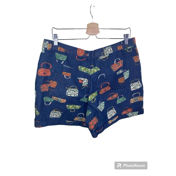 Tatyana Chica Purse Print Retro Women Denim  Shorts - Size XXL - Picture 8 of 10